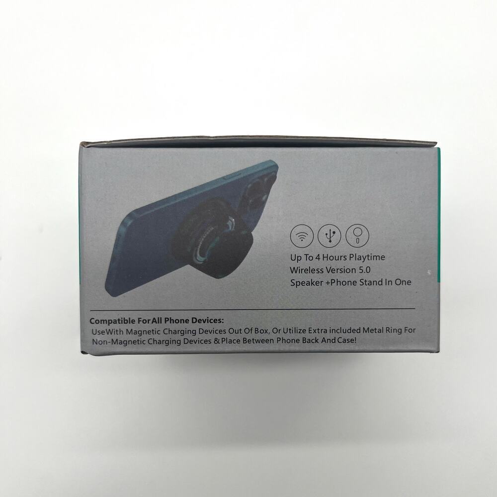 Portable Magnetic Speaker, Bluetooth LED, Phone Stand, NWT - Picture 3 of 12